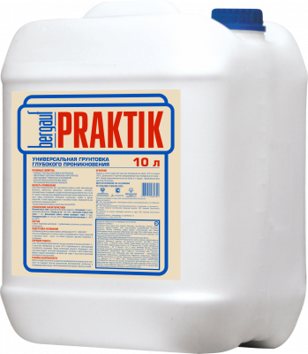 Грунтовка глубокого проникновения BERGAUF Praktik U лето/зима, 10л (60шт/пал)